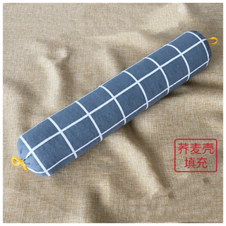 Porphyry oak buckwheat stick pillow anti-cervical round pillow cylindrical garden long strip long cylindrical candy neck simple gray grid