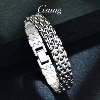 Gsunggsung platinum pt950 bracelet men's and women's business boutique high-end generous full solid platinum watch chain priced by the gram