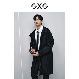 Gxg Мужская одежда в стиле shopping mall Черная Ветровка с капюшоном Черная 170/m