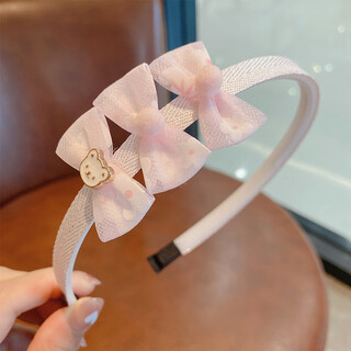 Rongxia children's hairband, summer princess bow headband, girls' headband, hair accessories, korean baby hairband, 2# pink bow