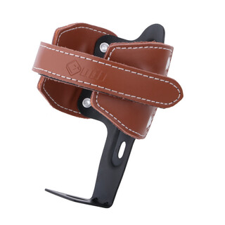 Bicycle retro leather water bottle rack motorcycle suitable for xiaobu folding bike milk tea cup holder electric motorcycle carrier odi water bottle rack brown one
