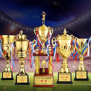 简为定制金属奖杯定制足篮羽毛球比赛企业优秀员工团队年会礼品 定制定金