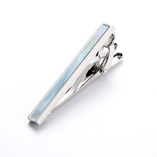 GT绅诚 天然贝壳领带夹男创意轻奢蓝粉黑礼盒装商务西装衬衫配饰 蓝贝壳