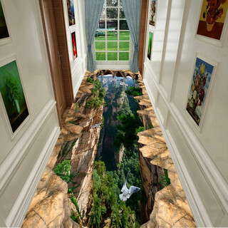 3d dizzy carpet can be cut, 3d thrilling corridor aisle carpet, long stairway carpet, fully covered custom door mat, white bird in the mountain, 40*60 cm, rectangular