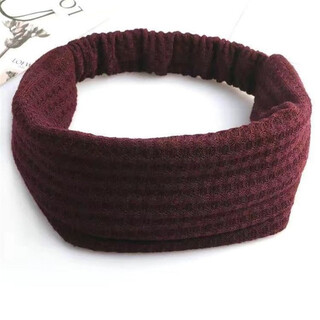 Good luck whale postpartum hairband for forehead and brain protection for women to keep warm in winter and to cover the forehead with a headscarf to cover gray hair and to prevent postpartum windproof headgear. knitted style - burgundy