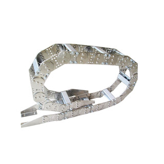 Engineering machinery steel threading drag chain stainless steel drag chain steel engineering tank chain steel aluminum drag chain metal drag chain customization