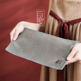 White room thickened tea towel, tea cloth, strong water absorption, kung fu tea set accessories, tea tray, tea ceremony accessories, special towel, dark gray long towel, imitation suede
