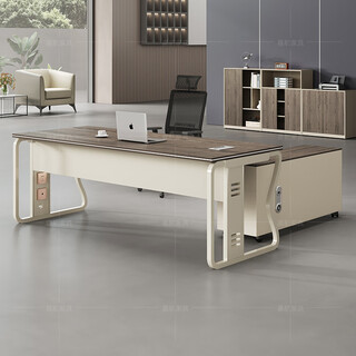 Jiahang boss desk desk leader president desk office single staff desk 1.4 meters * 0.7 meters with side cabinet la1
