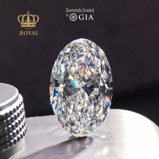 Royalpick oval 2.01 carat diamond d color vs2 non-fluorescent loose diamond white diamond wedding ring women's knot engagement ring gia 2.01 carat diamond