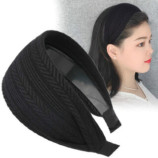 Rongxia toothed non-slip hairband wide-brimmed headband for women to wash face and cover white hair korean style hairpin hairpin headband black
