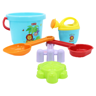 Fisher-price 6-piece beach toy set, children's outdoor water play, sand digging shovel toy, birthday gift