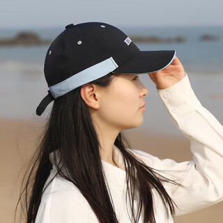 Humtto men's and women's outdoor baseball cap fashionable adjustable sports cycling sun hat black one size