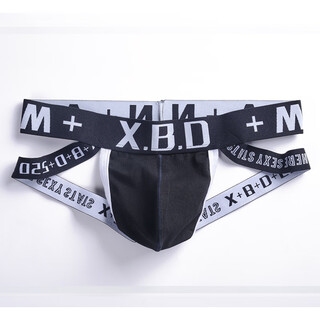 Fuyoufu men's underwear sexy sexy double thong m men's thong sexy u protruding thong breathable sexy underpants revealing buttocks double black xxl (recommended 150-170jin jin is equal to 0.5kg)