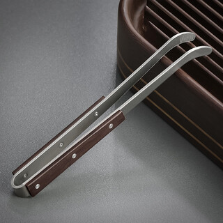 Unclumsy pure titanium tea clips solid wood kung fu tea set accessories tea leaf clips tea cup clips tweezers tea ceremony ornaments spare parts 1-ebony youyi pure titanium tea clips