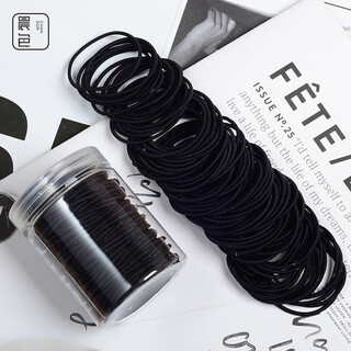 Morning color rubber band headband 100 pieces hair rope hair tie high elastic rubber band hair holder black