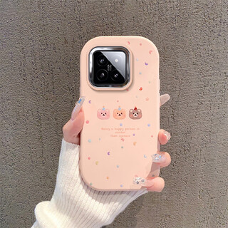 Xunxuan cartoon bear xiaomi 14pro mobile phone case suitable for mi13 silver mirror chubby redmik70 solid color k60e new note12 turbo sense 11 youth anti-fall civi cute silver mirror chubby girl pink christmas bear xiaomi 14