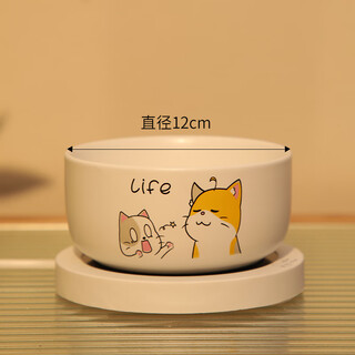 卉亦暮猫咪恒温加热饮水机酸奶机水碗猫喝水喂食喂水神器饮水器猫碗冬天 【350ml】对话猫瓷碗+基础恒温垫