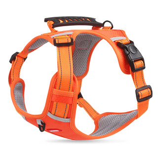 Luomasi dog leash vest-style harness dog leash large and medium-sized dogs shiba inu corgi french dou collar pet dog leash orange harness m-recommended weight 15-28 jin jin equals 0.5 kg