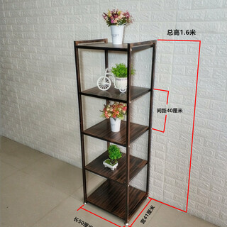 名仕匠人放衣服的架子金色服装店展示架轻奢女装店落地式五层鞋包置物架收纳衣服陈列架 复古包架1.6*0.5*0.4 官方标配