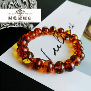 Shiqian natural explosive golden brown amber bracelet amber bracelet beeswax bracelet picture color