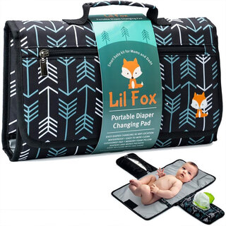 New style portable baby diaper pad, newborn changing diaper pad when going out, can be folded into a mommy handbag, arrow style 60x35cm
