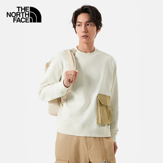 The north face knitted sweatshirt men's outdoor comfortable pullover 87ut dune white/qli m