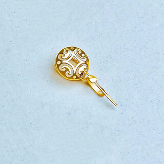 Dl 1998 fat donglai quality plated 18k universal buckle gold auspicious cloud buddha goddess of mercy ruyi small pendant jade buckle pendant diy ruyi buckle pendant