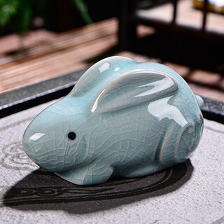 Practicing ceramics ru kiln fine tea pet opening piece 12 zodiac tea ceremony ornaments tea play opening piece gift tea pet rabbit