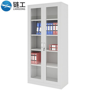Chain worker file cabinet office cabinet steel iron cabinet information cabinet file cabinet storage cabinet full-body glass file cabinet door-to-door delivery (thickened) door-to-door delivery