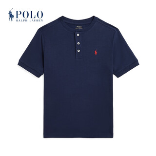 Polo ralph lauren boys' classic cotton jersey short-sleeve henley 410-dark blue xl