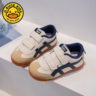 G.duckkids boys toddler shoes single net 2024 new girls soft soled forrest shoes for small and medium-sized children baby shoes breathable casual sneakers dark blue leather 21 inner length 14cm