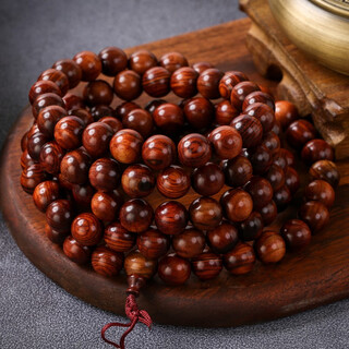 力匠 海南黄花梨手串2.0老料鬼脸鬼眼油梨老料佛珠手链男女情侣款念珠520礼物送男朋友 老料10mm108颗