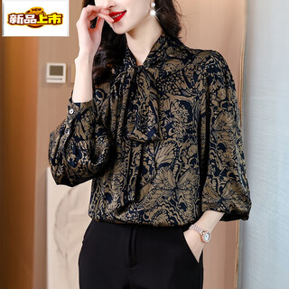 Chujing hangzhou shirt women's long-sleeved spring and autumn new style loose shirt-like top color s 85-100jin jin is equal to 0.5 kg