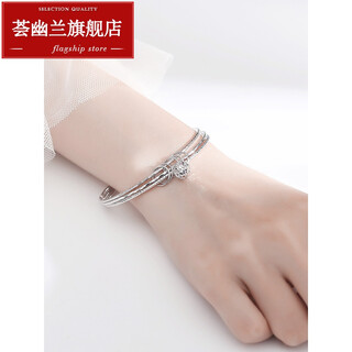 Huiyoulan platinum wishing bead bracelet three lives three worlds wish platinum semi-solid bracelet pt950 gift women's chinese valentine's day gift christmas gift pt950 weight 12.8-12.89g 58mm