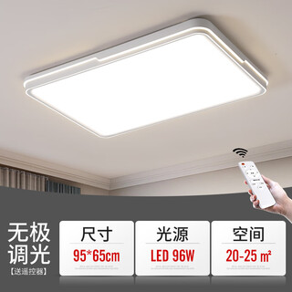 Dengnuobao 2024 new led ceiling lamp living room lamp bedroom lamp simple modern restaurant lamp ultra-thin balcony lamp 96*65 large long stepless light black