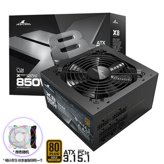 长城（GreatWall） X系列台式机电脑电源80PLUS金牌认证电源/单路12V/全电压/漏电监测 X8金牌全模ATX3.1（额定850W）