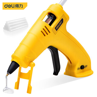 Deli household hot melt glue gun wireless children's handmade household hot melt glue rechargeable lithium battery small glue stick hot melt gun lithium battery glue gun + 10 glue sticks 7mm dl403136