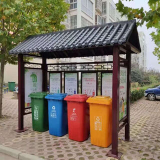 Huili's customized collection kiosks, outdoor garbage sorting kiosks, stainless steel antique paint