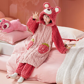 Catman coral velvet children's pajamas autumn and winter plus velvet pajamas girls 2025 new plus velvet thickened cartoon warm home clothes