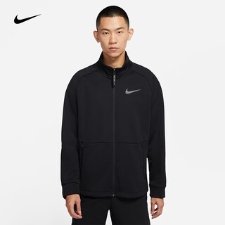 Nike (nike) therma-fit men's fashion trendy jacket long-sleeved training top plus velvet warm stand-up collar sports jacket dm5941-010 l
