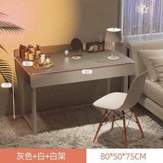 Minyu computer desk bedroom dresser small apartment modern simple 2023 new desk dresser integrated computer desk single table with drawer 80cm gray