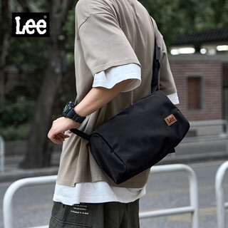 Lee casual sports crossbody bag men's trendy brand couple backpack women's autumn and winter shoulder bag toast bag black