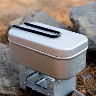 Han xiao thickened 80s nostalgic retro old-fashioned aluminum lunch box pure aluminum aluminum alloy iron steamed rice box outdoor camping aluminum lunch box 800ml no specifications