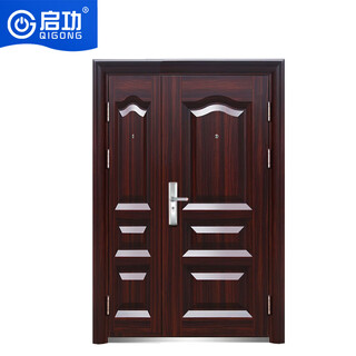 Qigong steel anti-theft door entry safety double door unit community sliding door qg-fdm3000