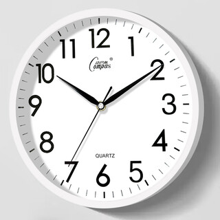 Compas wall clock living room silent clock living room quartz clock wall clock c2866 white 30.5cm diameter