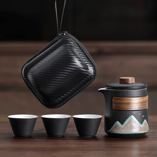 Shangyanfang travel tea set convenient quick cup single outdoor kung fu tea brewing teapot tea cup set gift souvenir
