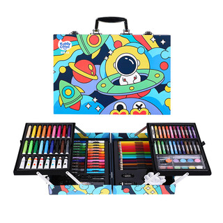 凯蒂卡乐（KIDDYCOLOR）双层礼盒套装（135件）儿童玩具水彩笔蜡笔套装小学生礼物幼儿园