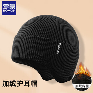 Romon knitted hat for men and women, autumn and winter woolen hat, outdoor cycling windproof and coldproof ear protection cold hat, versatile warm hat