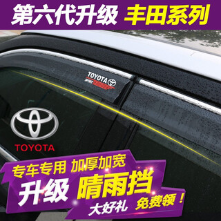 Lion is suitable for toyota ralink corolla rav4 rongfang wilanda rain and shine shield car window rain eyebrow camry highlander asia dragon rain strip modification special rain shield rain shield toyota