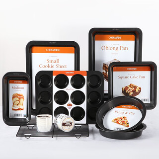 Learning kitchen baking mold set children's kitchen baking set cake mold toast mold baking plate chiffon mold oven utensils ten-piece set